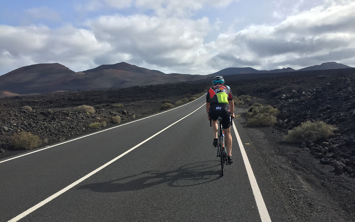 Bicycles and cars. Road safety on the roads of Lanzarote