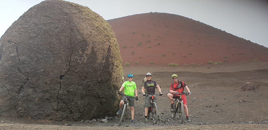 Bicycle touring in Lanzarote. And dont load with the bikes from home.