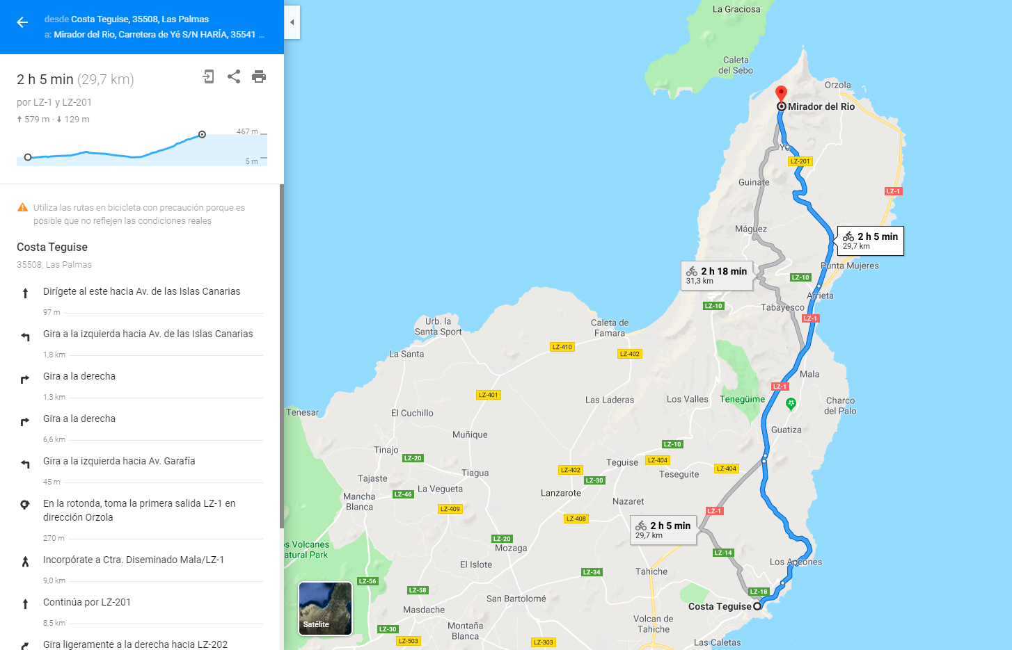 mapa-ruta-costa-teguise-Mirador-del-Rio